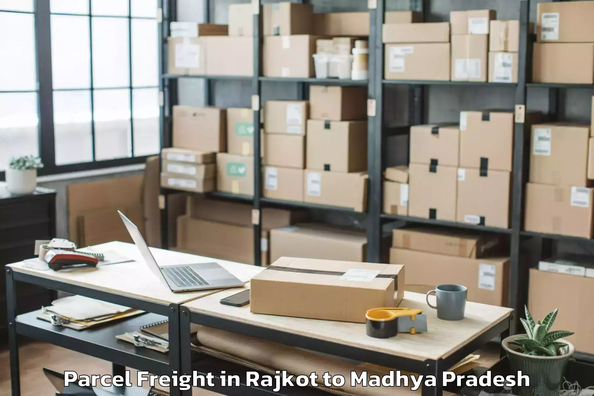 Book Rajkot to Dhana Parcel Freight Online